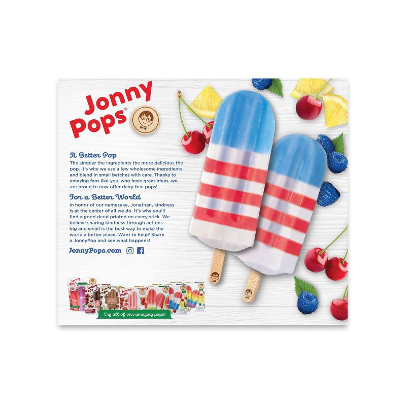 slide 2 of 2, JonnyPops Organic Frozen Star-Spangled Flag Pop - 8ct/14.8oz, 8 ct; 14.8 oz