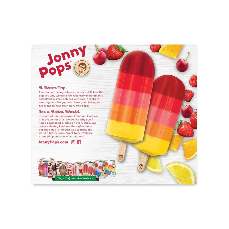 slide 2 of 3, JonnyPops Organic Frozen Summer Sunrise Water Pop - 8ct/14.8oz, 8 ct; 14.8 oz