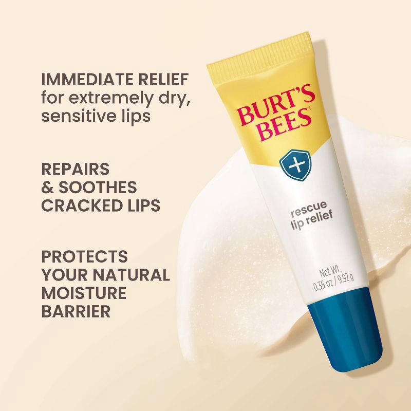 slide 4 of 11, Burt's Bees Rescue Lip Relief Lip Balm - 0.35oz/2ct, 0.35 oz, 2 ct