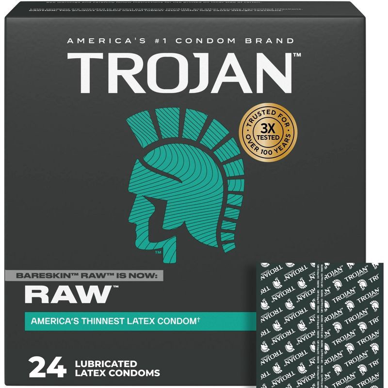 slide 1 of 10, Trojan BareSkin Raw Condoms - 24ct, 24 ct