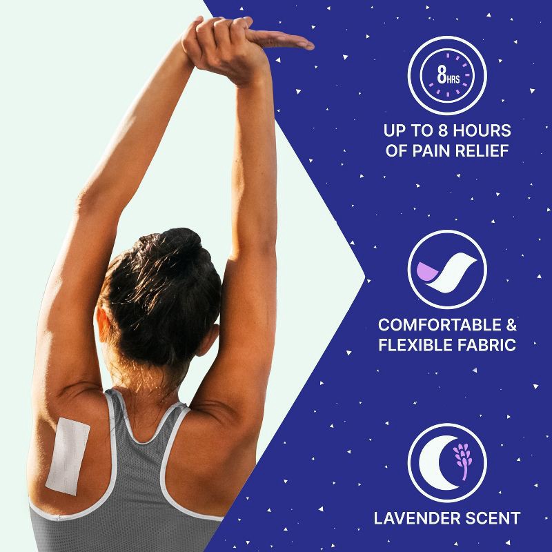 slide 5 of 10, Biofreeze Overnight Joint and Muscle Pain Relief Patches - 4ct, 4 ct