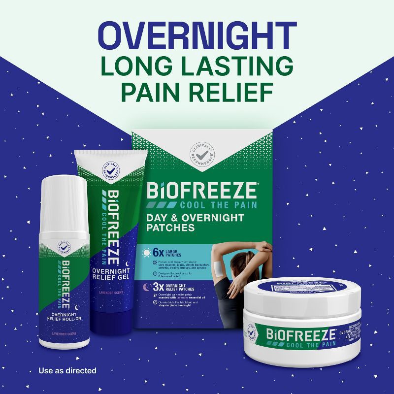 slide 6 of 7, Biofreeze Overnight Joint and Muscle Pain Relief Roll-On - 2.5oz, 2.5 oz