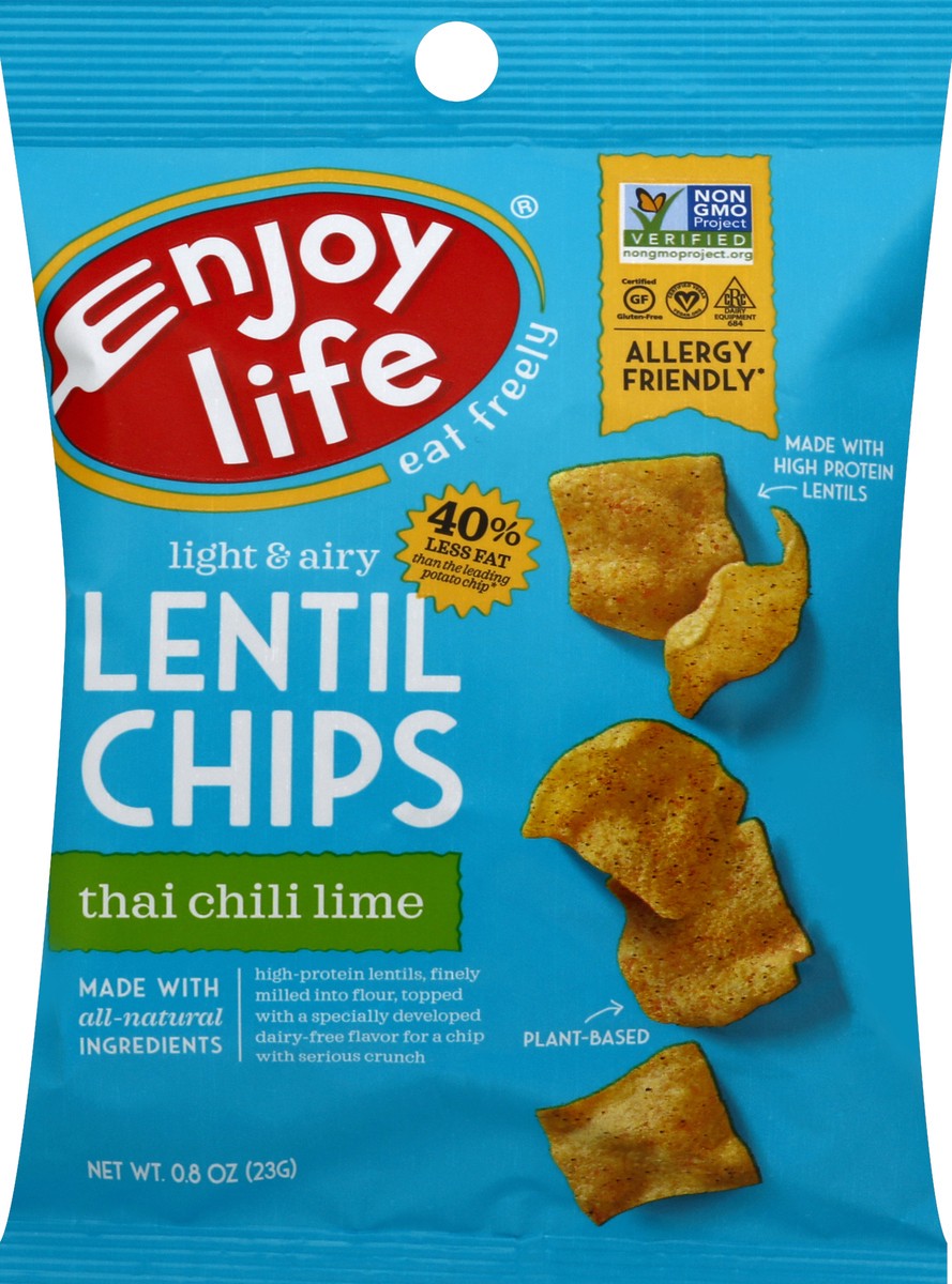 slide 3 of 3, Enjoy Life Plentils Thai Chili Lime Lentil Chips, 0.8 oz