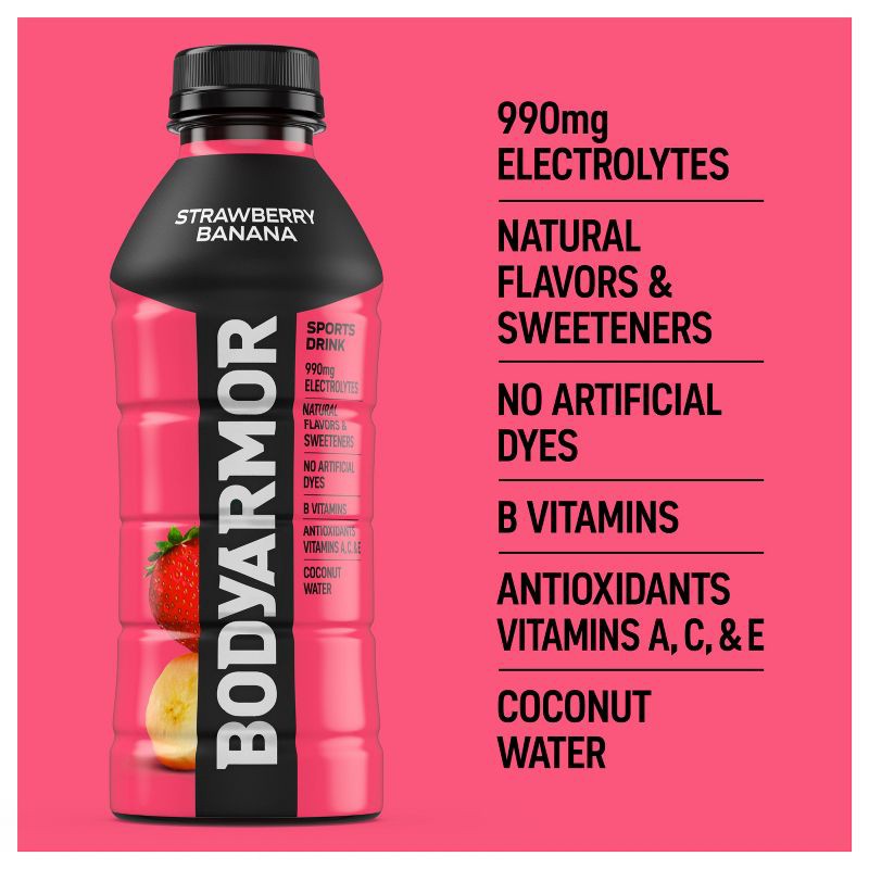 slide 2 of 6, BODYARMOR Strawberry Banana Sports Drink - 6pk/20 fl oz Bottles, 6 ct; 20 fl oz