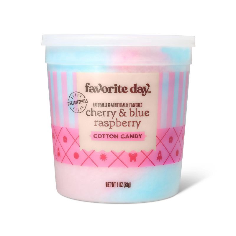 slide 1 of 3, Cherry & Blue Raspberry Cotton Candy - 1oz - Favorite Day™, 1 oz