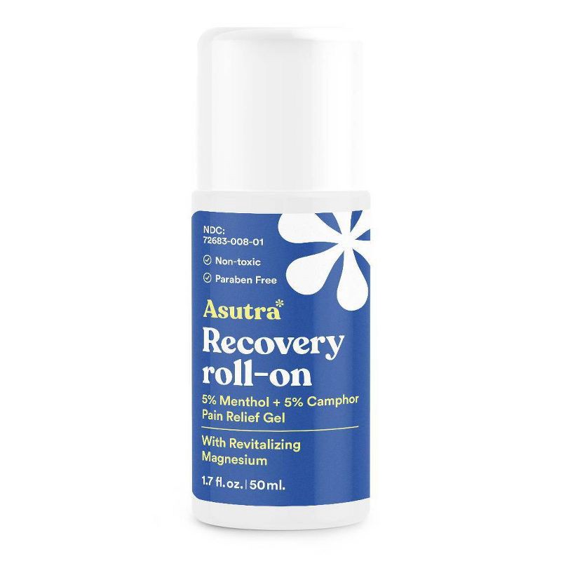 slide 1 of 7, Asutra Magnesium with Menthol & Camphor Recovery Roll-On Muscle Pain Reliever - 1.7 fl oz, 1.7 fl oz