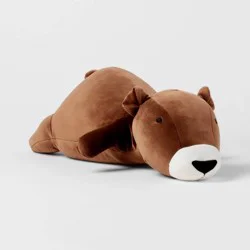 Bear Weighted Plush Kids' Throw Pillow Brown - Pillowfort™