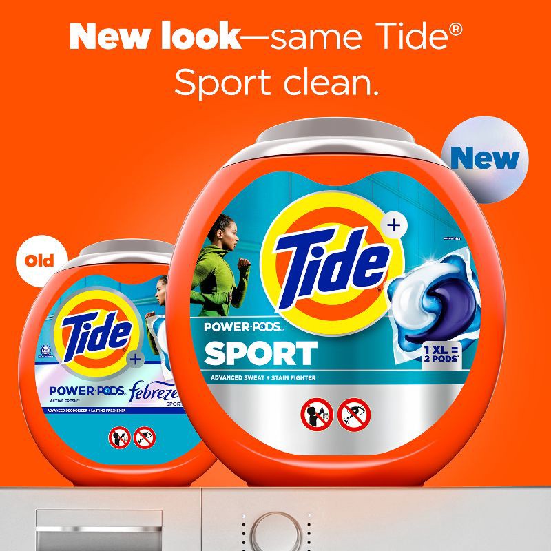 slide 3 of 11, Tide Sport Power HE Deep Cleaning Concentrated Laundry Detergent Pods 25 Pacs - 37oz, 37 oz