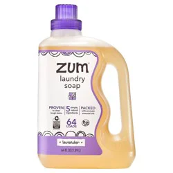 Zum Laundry Soap - Lavender - 64 fl oz: Liquid, Concentrated, Paraben-Free, Plastic Jug
