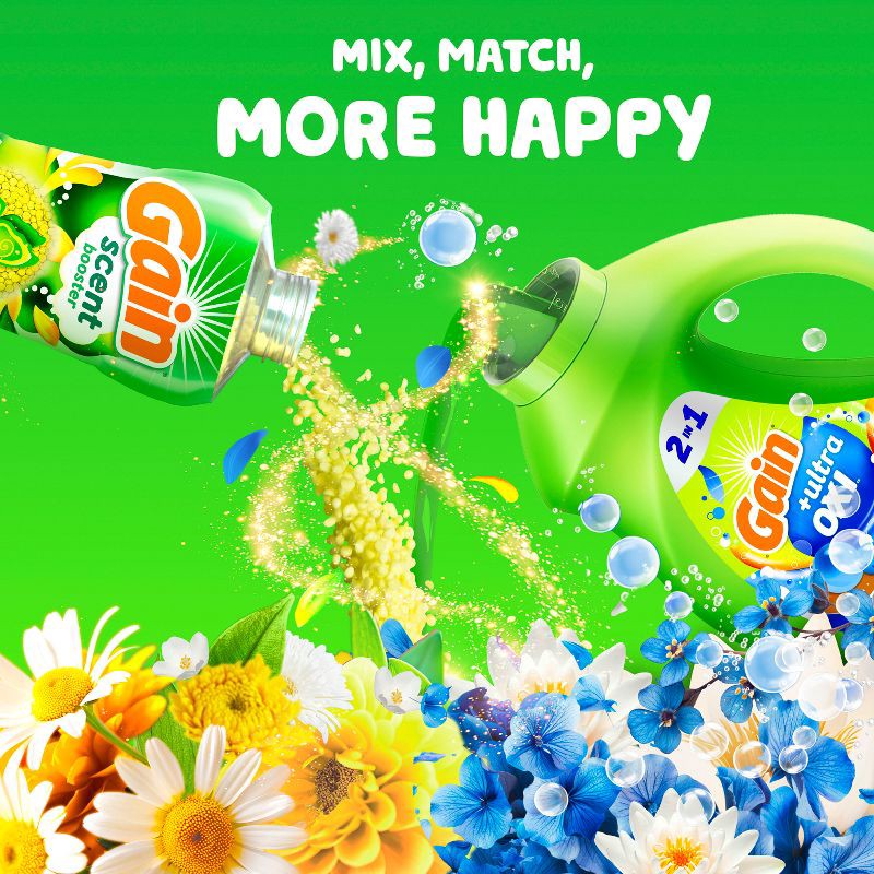 slide 10 of 13, Gain + Ultra Oxi Waterfall Delight HE Deep Cleaning Concentrated Liquid Laundry Detergent 78 Loads - 113 fl oz, 113 fl oz