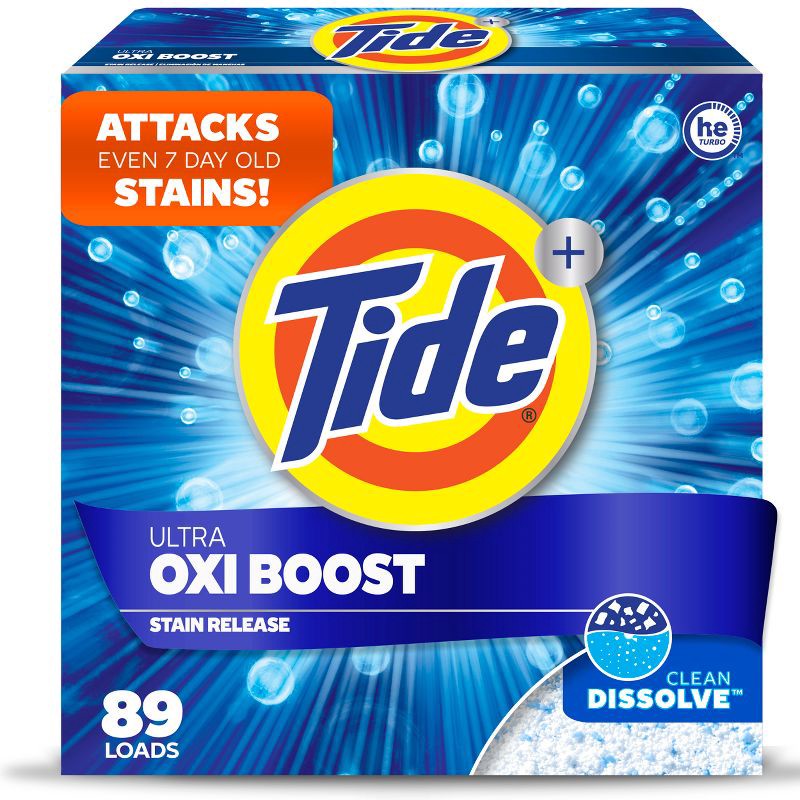 slide 1 of 9, Tide Oxi Powder Laundry Detergent - 73 Loads: Odor Control, Cold Water Detergent, Paraben-Free, High Efficiency, 1 ct
