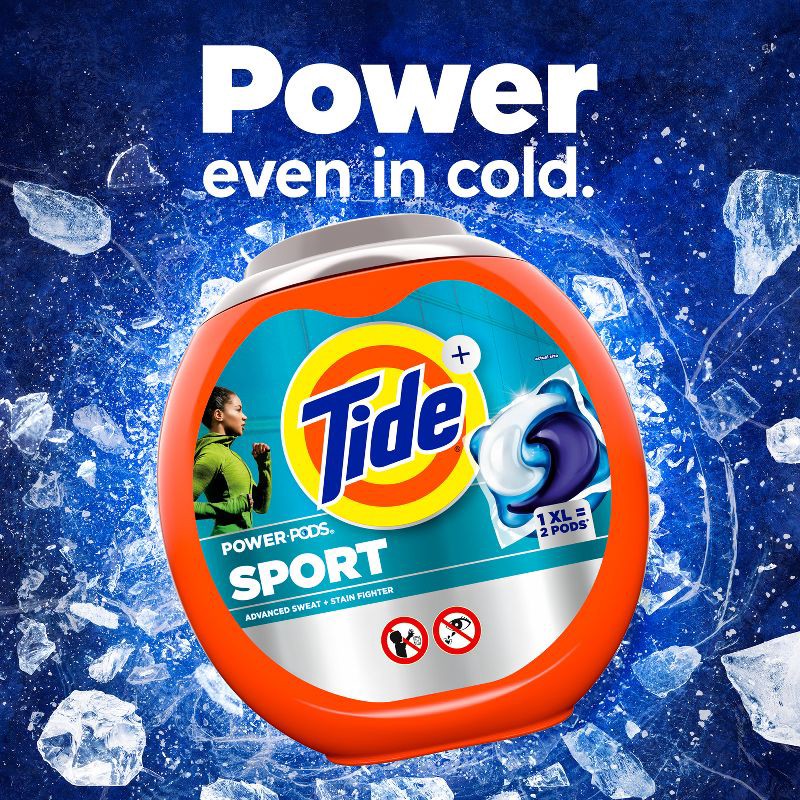 slide 6 of 11, Tide Sport Power HE Deep Cleaning Concentrated Laundry Detergent Pods 45 Pacs - 66oz, 66 oz