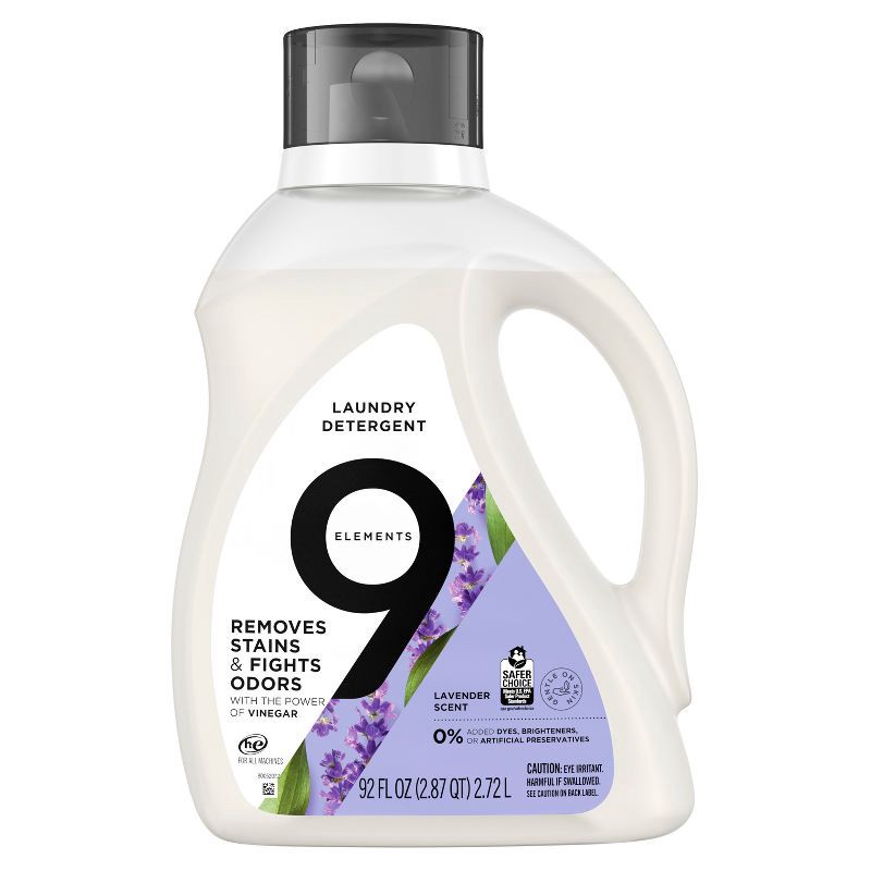 slide 2 of 8, 9 Elements Lavender HE Compatible Liquid Laundry Detergent - 92 fl oz, 92 fl oz