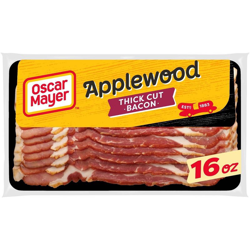 slide 1 of 9, Oscar Mayer Applewood Smoked Bacon - 16oz, 16 oz