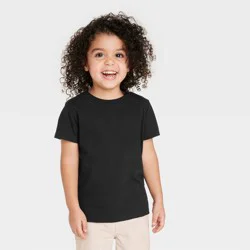 Toddler Boys' Short Sleeve Jersey T-Shirt - Cat & Jack™ Black 3T
