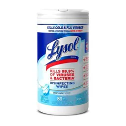 Lysol Crisp Linen Disinfecting Wipes - 80ct
