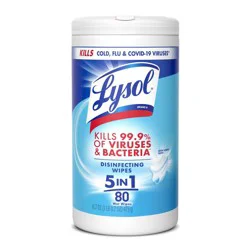 Lysol Crisp Linen Disinfecting Wipes - 80ct