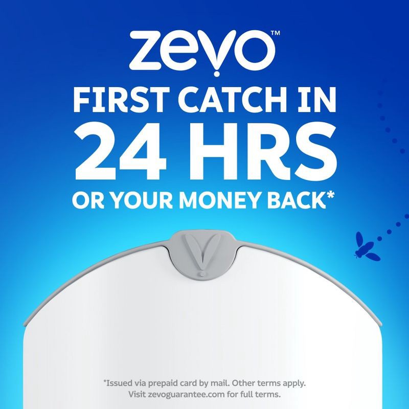 slide 6 of 9, Zevo Flying Insect Indoor Light Fly Trap Starter Kit, Catches House Flies, Fruit Flies, Gnats & More - 2 Traps + 2 Refills, 1 ct