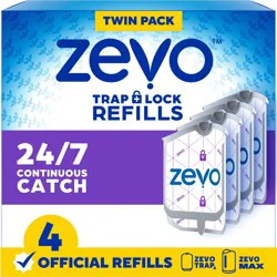 Zevo Flying Insect Trap Refills - 4ct