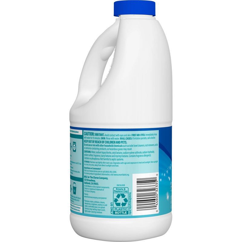 slide 6 of 9, Clorox Splash-Less Liquid Bleach - Clean Linen - 40 fl oz, 40 fl oz