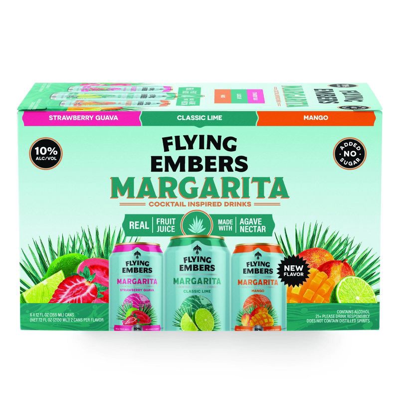 slide 4 of 4, Flying Embers Sparking Margarita Variety - 6pk/12 fl oz Cans, 6 ct; 12 fl oz