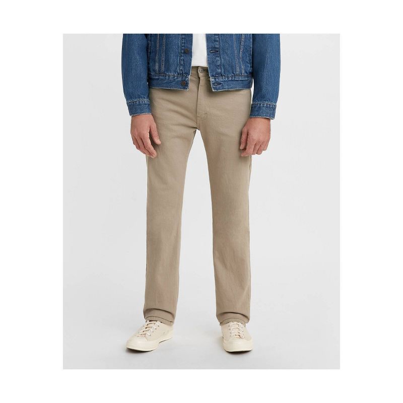 slide 1 of 3, Levi's® Men's 505™ Regular Fit Straight Leg Jeans - Tan 30x30: Cotton Denim, Mid Rise, Stretch Fabric, 1 ct