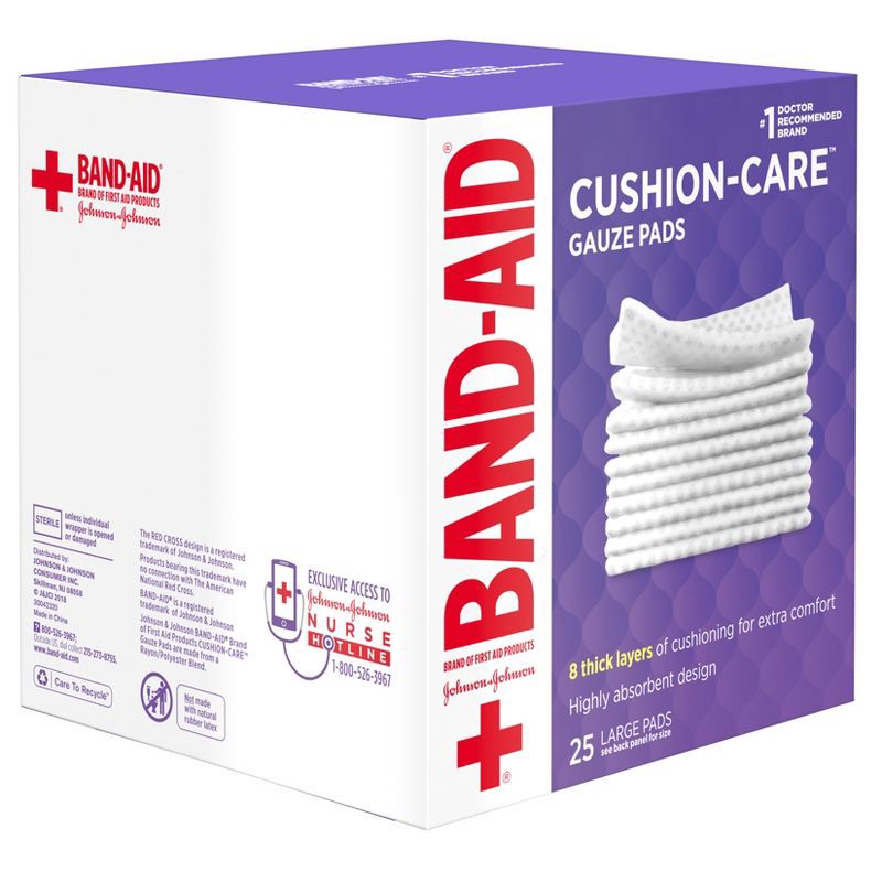 slide 5 of 9, Band-Aid 4x4 Gauze Pads - 25ct, 25 ct