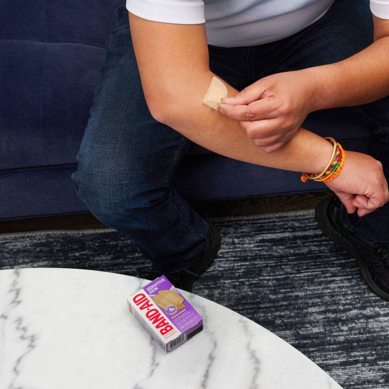 slide 6 of 8, Band-Aid Sensitive Skin Adhesive Bandages - 20ct, 20 ct