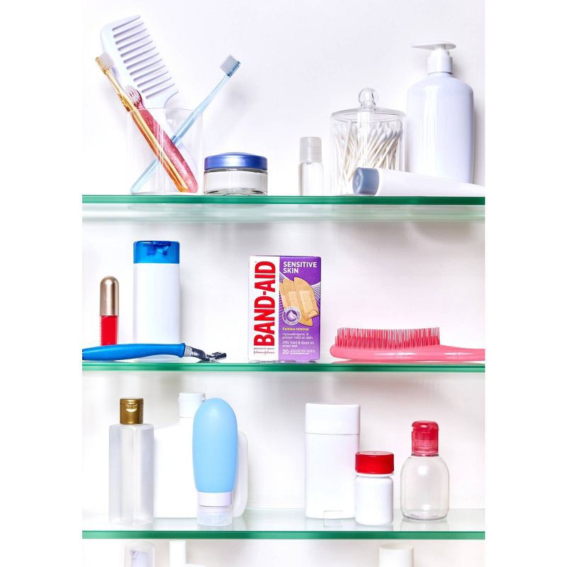 slide 7 of 8, Band-Aid Sensitive Skin Adhesive Bandages - 20ct, 20 ct