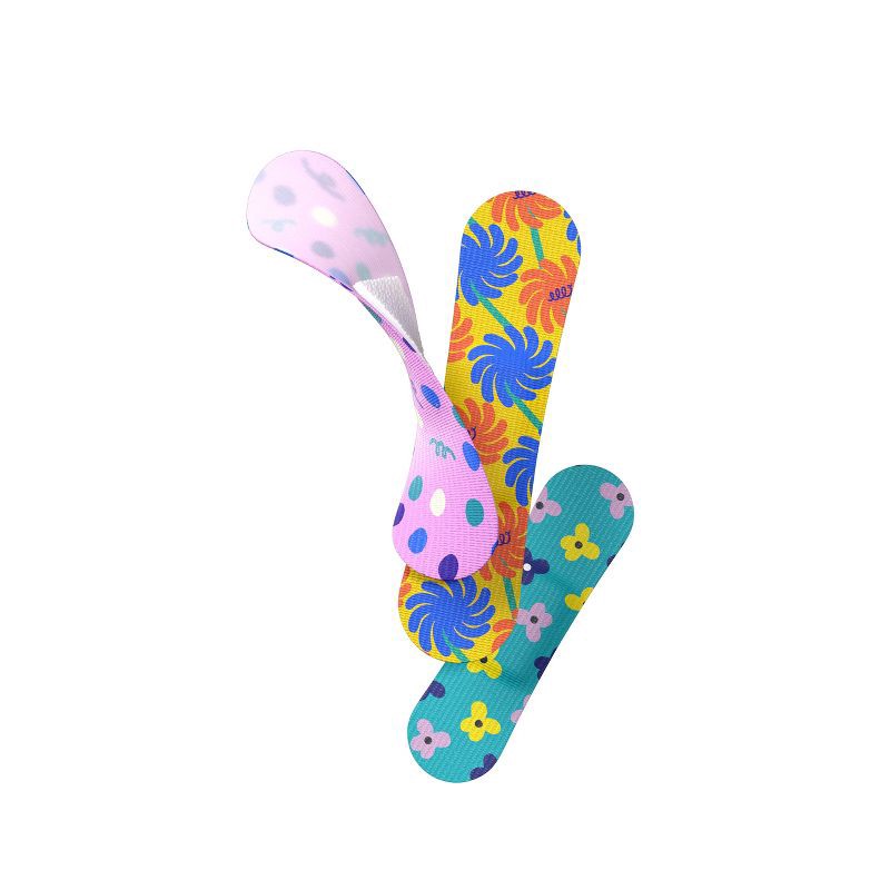 slide 4 of 8, Welly Kid's Flex Fabric Bandages - Floral - 48ct, 48 ct