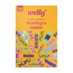 Welly Flex Fabric Assorted Bandage Pack Refills - 100ct
