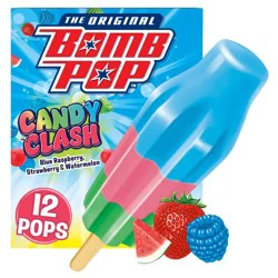 Bomb Pop Candy Clash Frozen Ice Pops - 12pk/21 fl oz