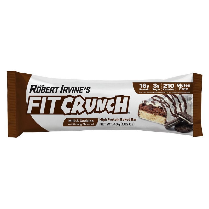 slide 3 of 4, FITCRUNCH Milk & Cookies Protein Bar - 4ct, 4 ct