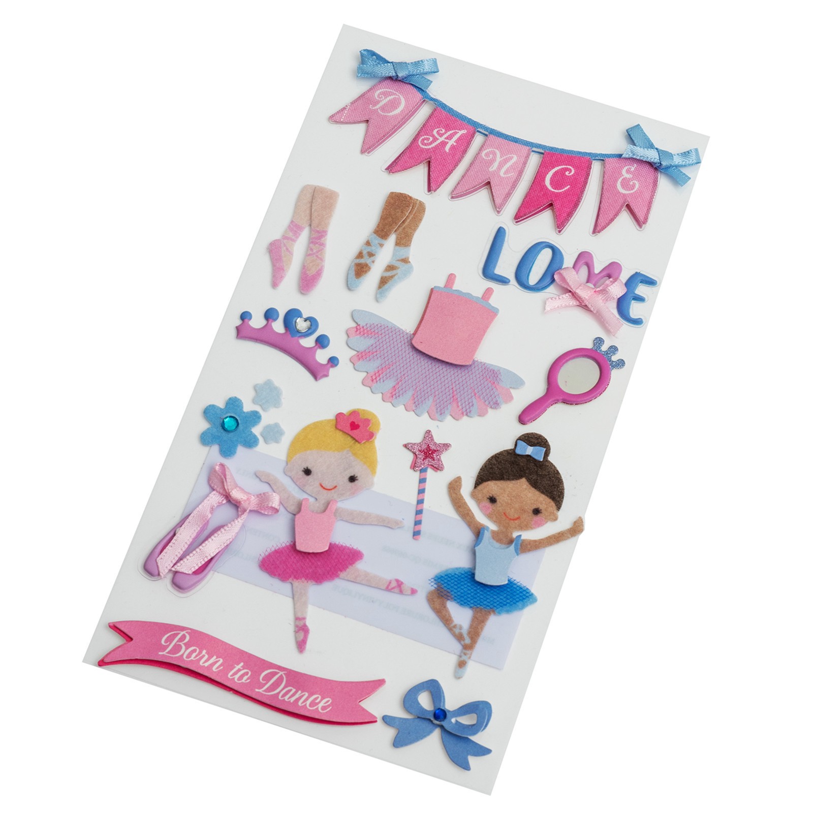 slide 5 of 5, Young Ballet Dimensional Stickers By Recollections, 3.88 in x 7.25 in