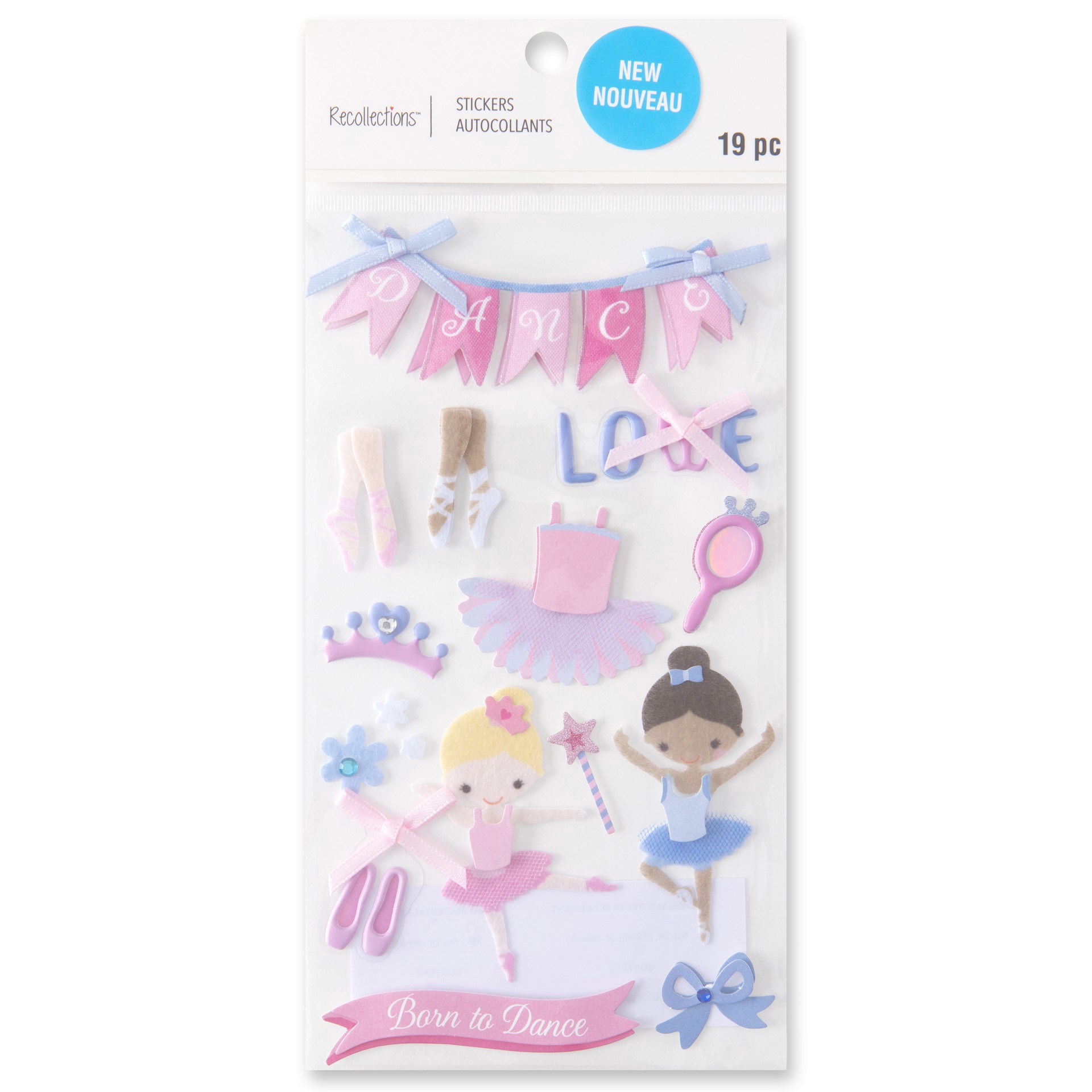 slide 2 of 5, Young Ballet Dimensional Stickers By Recollections, 3.88 in x 7.25 in