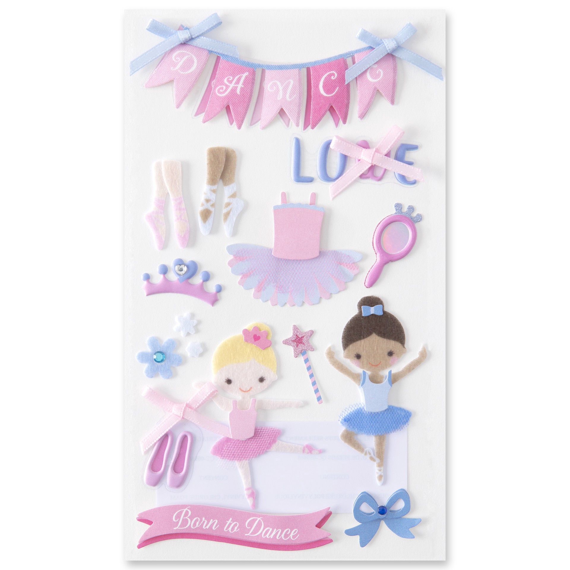 slide 3 of 5, Young Ballet Dimensional Stickers By Recollections, 3.88 in x 7.25 in