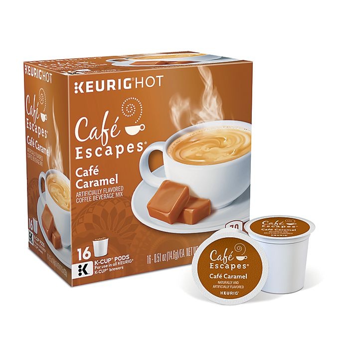 slide 2 of 3, Café Escapes  Caramel Keurig Single-Serve K-Cup Pods, 16 ct