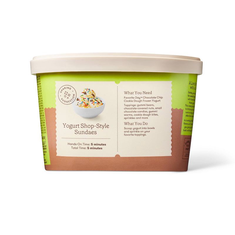 slide 4 of 4, Chocolate Chip Cookie Dough Frozen Yogurt - 1.5qt - Favorite Day™, 1.5 qt