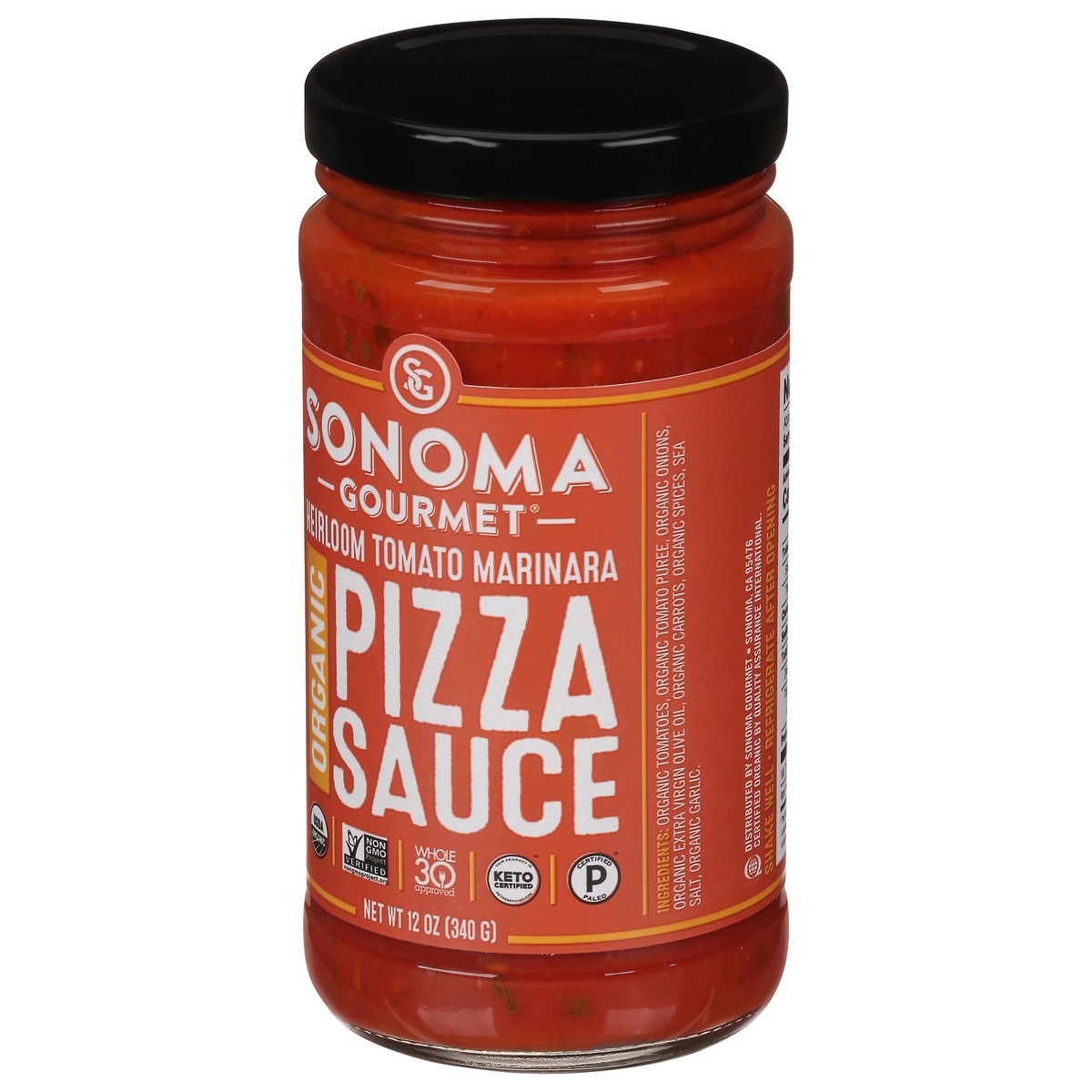 slide 10 of 11, Sonoma Gourmet Organic Heirloom Tomato Marinara Pizza Sauce 12 oz, 