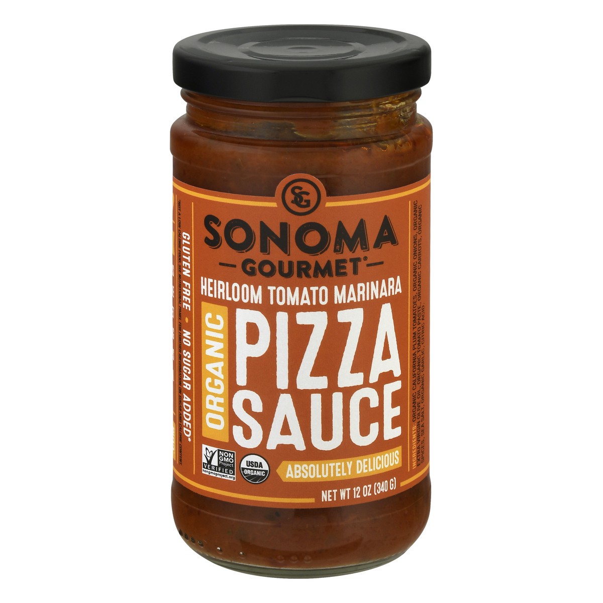 slide 1 of 11, Sonoma Gourmet Organic Heirloom Tomato Marinara Pizza Sauce 12 oz, 