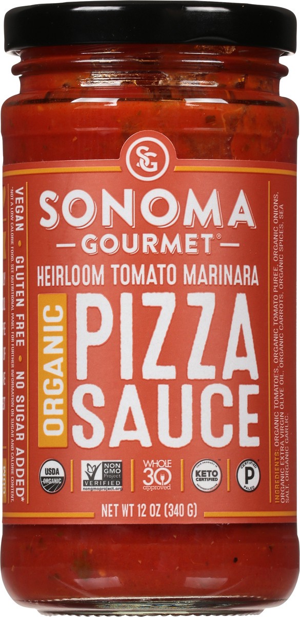 slide 6 of 11, Sonoma Gourmet Organic Heirloom Tomato Marinara Pizza Sauce 12 oz, 
