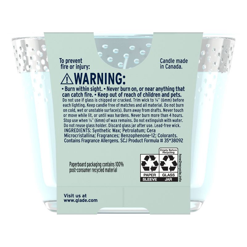 slide 12 of 15, Glade 3 Wick Candle - Sky & Sea Salt - 6.8oz, 6.8 oz