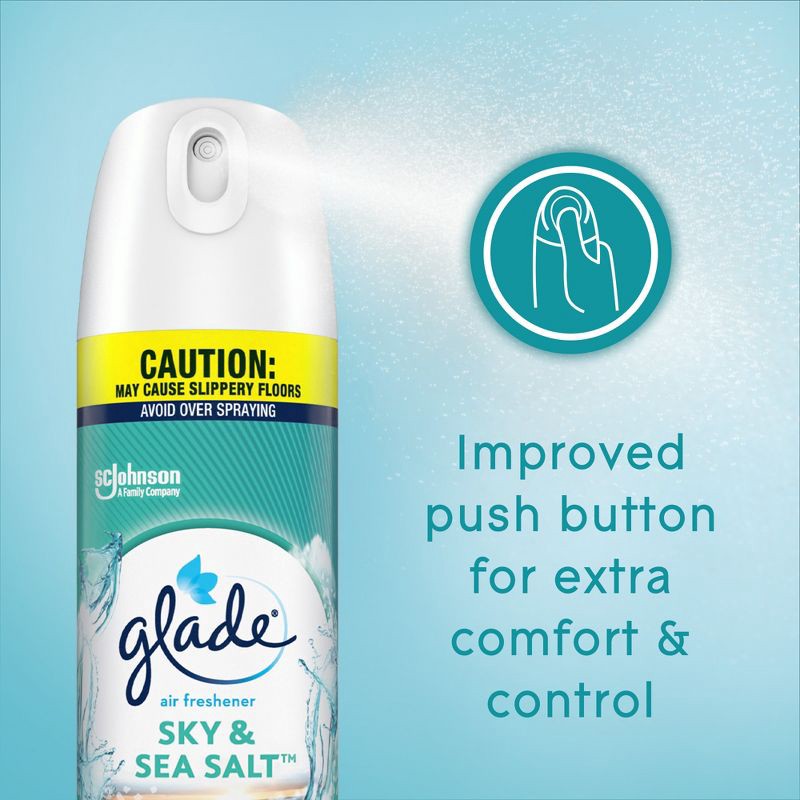 slide 7 of 13, Glade Aerosol Room Spray Air Freshener - Sky & Sea Salt - 8.3oz, 8.3 oz