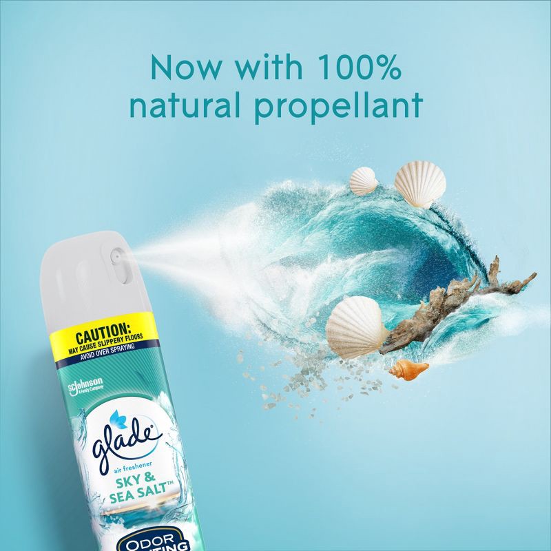 slide 8 of 13, Glade Aerosol Room Spray Air Freshener - Sky & Sea Salt - 8.3oz, 8.3 oz