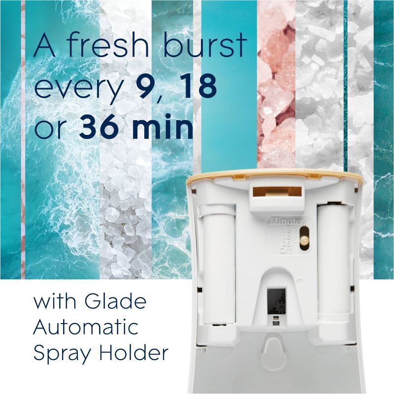 slide 6 of 14, Glade Automatic Air Freshener Room Spray Scent Refills - Sky & Sea Salt - 6.2 oz/2ct, 2 ct; 6.2 oz