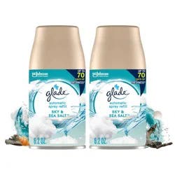 Glade Automatic Air Freshener Room Spray Scent Refills - Sky & Sea Salt - 6.2 oz/2ct