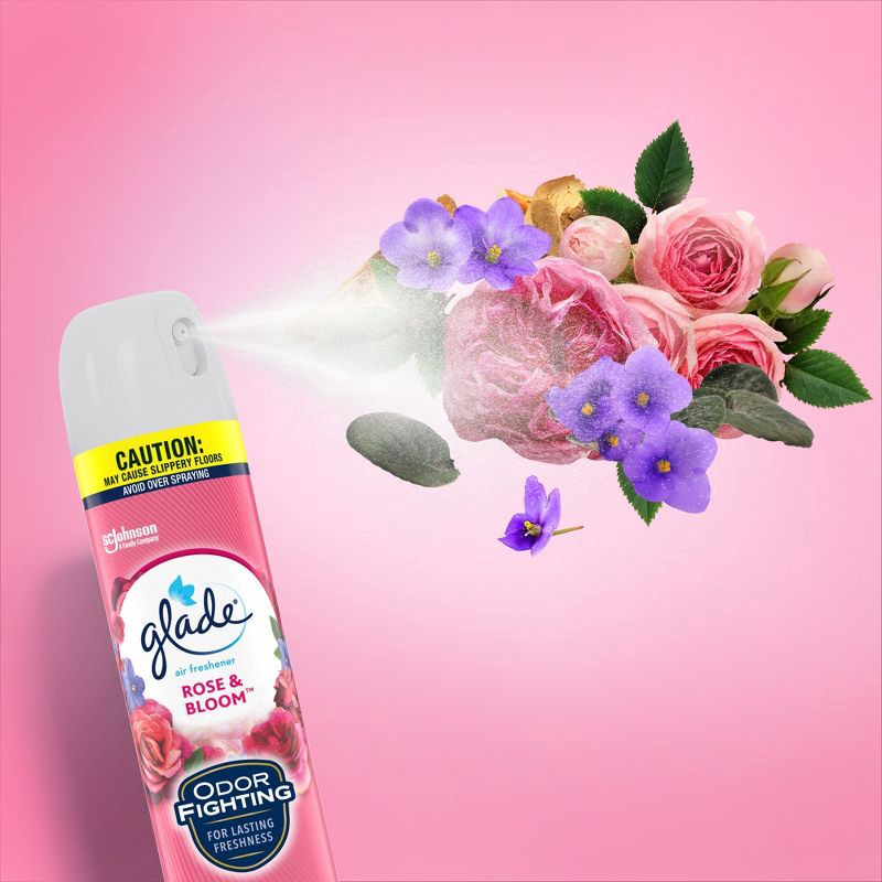 slide 2 of 13, Glade Aerosol Room Spray Air Freshener - Rose & Bloom - 8.3oz, 8.3 oz