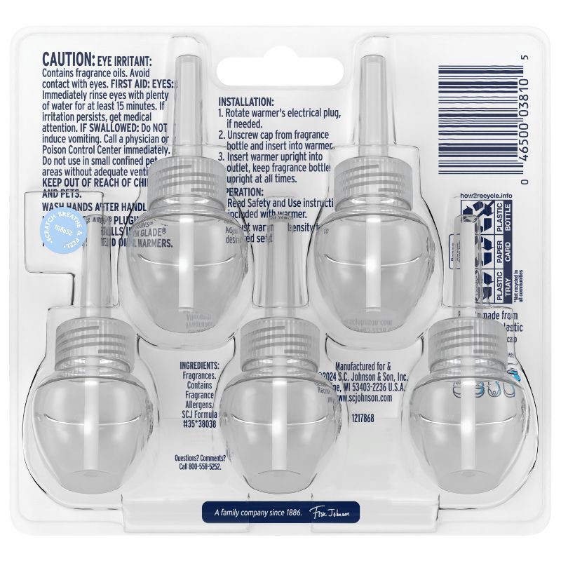 slide 3 of 15, Glade Air Freshener Plug Ins Scented Oil Diffuser Refills - Sky & Sea Salt - 3.35 fl oz/5pk, 5 ct; 3.35 fl oz