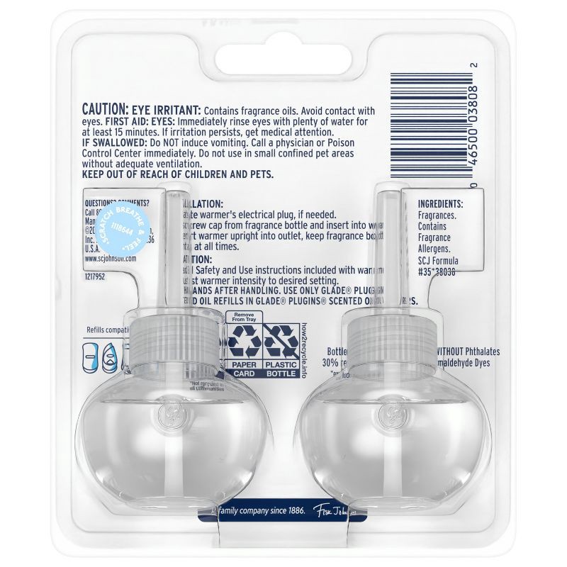 slide 3 of 16, Glade Air Freshener Plug Ins Scented Oil Diffuser Refills - Sky & Sea Salt - 1.34 fl oz/2pk, 2 ct; 1.34 fl oz