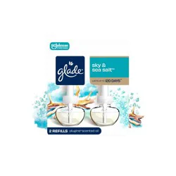 Glade Scented Oil Air Freshener Plug In Refills - Sky & Sea Salt - 1.34 fl oz/2pk